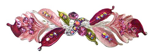 Crystal Flower Barrette YY86800-3pink