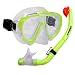 PROMATE Junior Snorkeling Scuba Diving Mask DRY Snorkel Set for kids, Yellow, Mask&Snorkel only