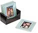 Cherished Accents Glass Photo Coasters, with Storage Rack