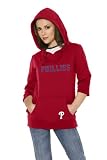 Philadelphia Phillies Women's Laser Cut 3/4 Sleeve Pullover Hoodie - by Alyssa Milano