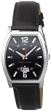 Tommy Hilfiger Men's 1710101 Black Dial Black Leather Strap Watch