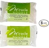 Miracle Noodle Shirataki Angel Hair Pasta and Shirataki Fettuccini, 7-Ounce Packages (Pack of 3 Each) - 6 Total
