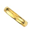 14K Yellow Gold Plain Bangle Bracelet - 8 inches