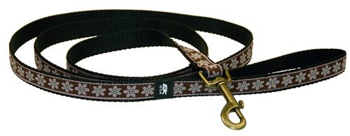EK Ekcessories 10751C-D73-AM Designer Lit’l Yapper 6′ Pink Flower Dog Leash
