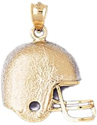 Dazzlers Solid 14k Gold Football Helmet Charm Pendant Available in three colors from jewelsberry (weights: 3.5 grams only)