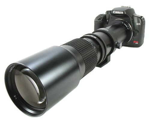 500mm ROKINON MF Telephoto Lens for CANON EOS Elan, XTi, XSi, 30D, 50D On Sale