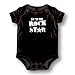 Attitude Rompers "Future Rock Star" Baby Romper, Black, 6 Months