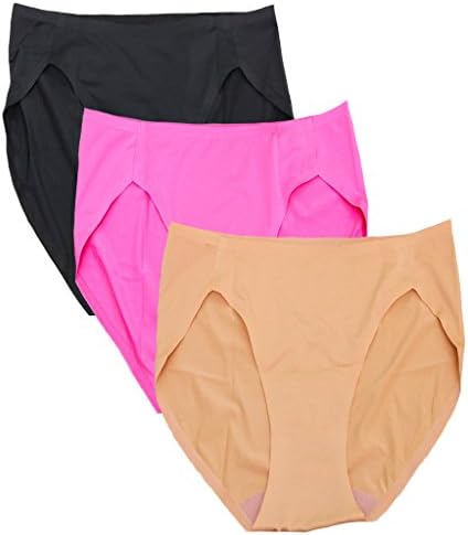 AlamSecret Women's No Lines No Slip Three-Pack High-Cut Panties