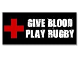 Give Blood Play Rugby Bumper Sticker