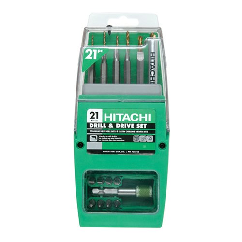 Hitachi 728765 21-Piece Quick Change Drill and Drive Bit Set