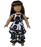 New Black Floral Outfit fits AMERICAN GIRL DOLL clothes