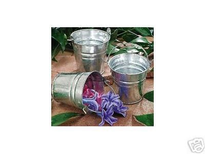 Metal Mini Bucket Wedding Favor Boxes Bags (Set of 100)