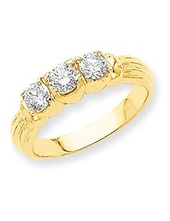 14k VS Diamond three stone ring Diamond quality VS (VS2 clarity, G-I color)