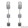 Koesia! Made in Italy Beautiful Hand-Made Earrings 4.35ctw Super Clean GH/VS Diamonds, Iolites, Tanzanites and Topazes Made of 18K Gold