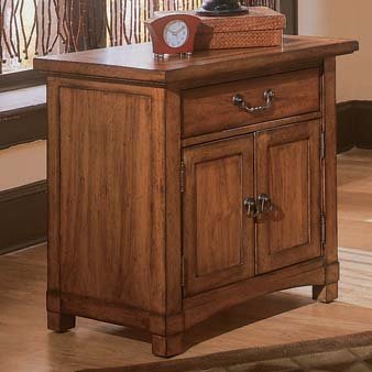 American Drew Beacon Ridge Nightstand in Rustic Pecan Finish American Drew Beacon Ridge Nightstand in Rustic Pecan Finish