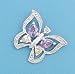 Sterling Silver Pendant - Butterfly - Amethyst, title=