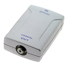 GTMax Digital Fiber Optical (Toslink) Female to Digital Coaxial (S/PDIF) Female Converter