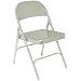 National Public Seating 50 Series All Steel Standard Folding Chair with Double Brace, 480 lbs Capacity, Gray (Carton of 4)