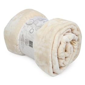 New Cream Comfy Soft Mink Fur Bed Sofa Throw 200x240cm