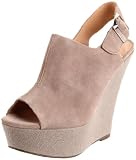 Steve Madden Women's Wardenn Wedge Sandal,Taupe Suede,9 M US