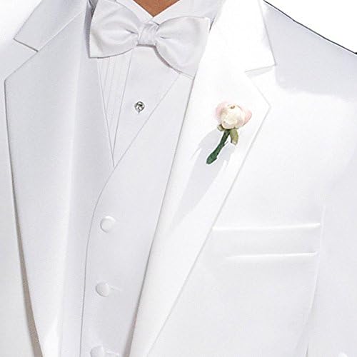 Men's New Wedding Pure Color Three-piece Tuxedo (XL, white)
