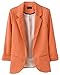 xiaokong Women's Solid Color Open Front Slim Fashion Small Blazer