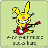 Happy Bunny Your Music Sucks Air Freshener A-HB-0025