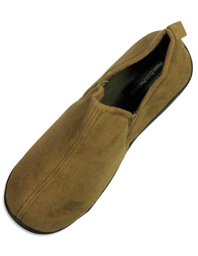 Perry Ellis Portfolio - Mens Microsuede Slipper, Coffee