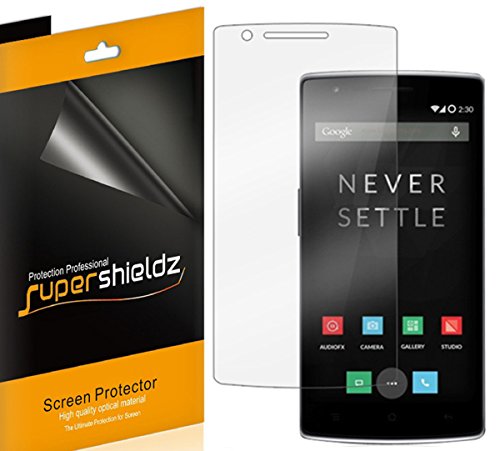 [6-Pack] SUPERSHIELDZ- Anti-Bubble High Definition Clear Screen Protector For OnePlus One + Lifetime Replacements Warranty [6-PACK] - Retail Packaging