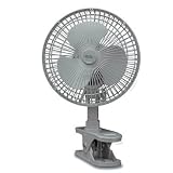 6 Clip-On Fan, 2-Speed,m 7-15/16x6x9-1/2, Light Gray