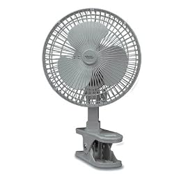 6 Clip-On Fan, 2-Speed,m 7-15/16x6x9-1/2, Light Gray