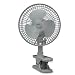 6 Clip-On Fan, 2-Speed,m 7-15/16x6x9-1/2, Light Gray