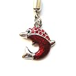 Cell Phone/ Camera / Bag/ Charm Strap Beautiful Red Diamond Dolphin