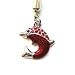 Cell Phone/ Camera / Bag/ Charm Strap Beautiful Red Diamond Dolphin