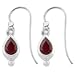 1.5 Carat Garnet Sterling Silver Fashion Dangle Earrings