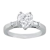 .50 Ct Heart Diamond Ring with Side Stones