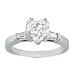 .50 Ct Heart Diamond Ring with Side Stones