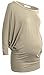 Womens Casual Scoop Neck Dolman Drape 3/4 Sleeve Jersey Knit Maternity Tunic Top