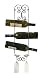 Kitchen & Housewares : Danya B QBA181W3 Hanging Rack for 3 Wine Bottles and 2 Wine Glasses