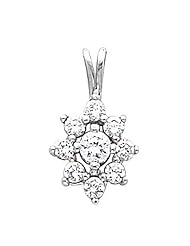 14K White Gold Diamond Cluster Pendant - 0.60 Ct. -- LIFETIME WARRANTY