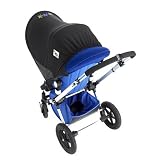 Protect-a-Bub 200BSB Single Star Bling Sunshade with Fabric Bag - Black with Black Trim