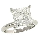  : 5.52ct Princess Cut Diamond Solitaire Ring Egl F-G/si2