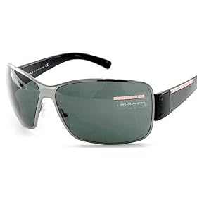 AUTHENTIC PRADA SPORT SPS 56G SPS56G 5AV-1A1 GUNMETAL SUNGLASSES