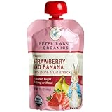 Peter Rabbit Organics, Organic Strawberry and Banana 100% Pure Fruit Snack, 3.5-Ounce Pouches