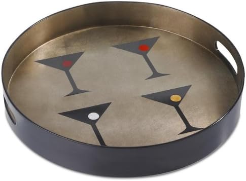 J Fleet Designs Martini Glasses Round Tray