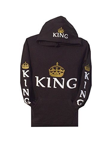 King Pullover Color Black Hoodie Hooded Sweatshirt