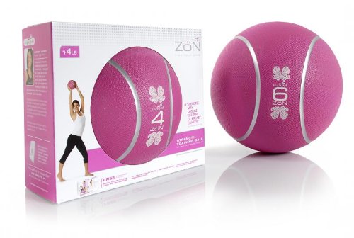zon 6-pound strength training ball (pink)