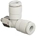 SMC KQ2Y04-M3G PBT & Stainless Steel Push-to-Connect Tube Fitting, Run Tee, 4 mm Tube OD x 4 mm Tube OD x M3X0.5 Male