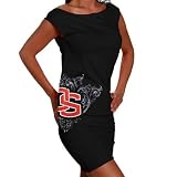NCAA Oregon State Beavers Ladies Black Raw Edge Jersey Dress (X-Large)