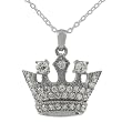 Sterling Silver Chunky Bling Crown Pendant